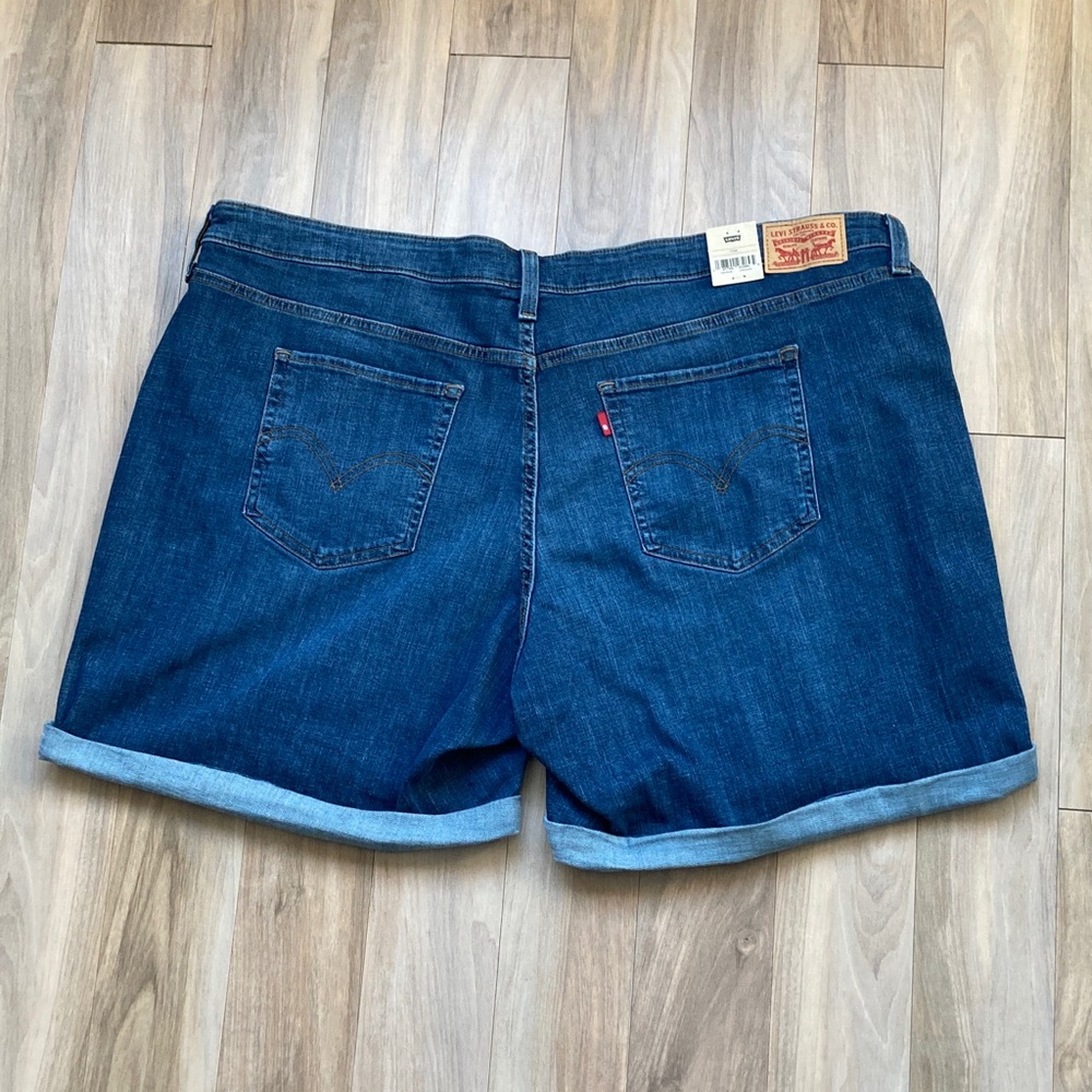 Levi's Jean Short mid length denim short mid rise cuffed 24W - Picture 8 of 17